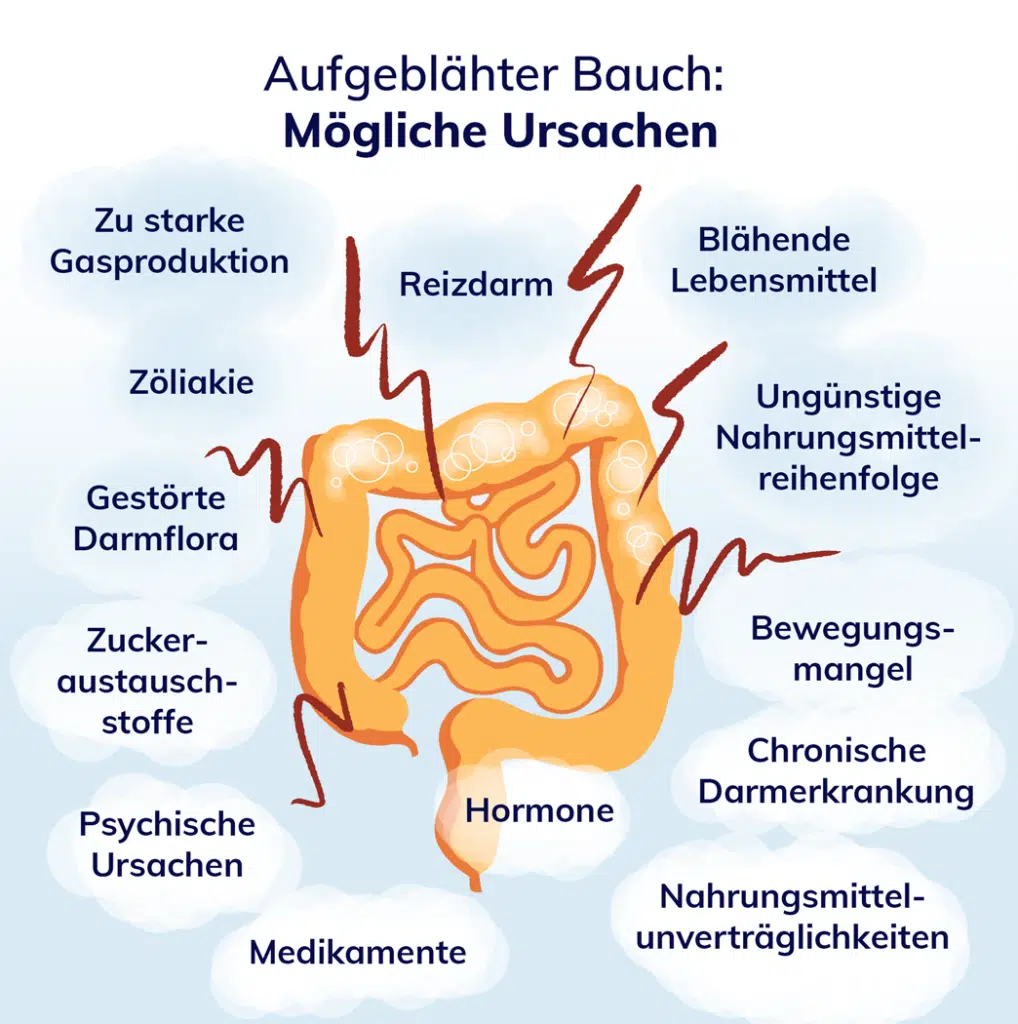 Übersicht über Ursachen für aufgeblähten Bauch: Heilpraktiker Markus Breitenberger, München