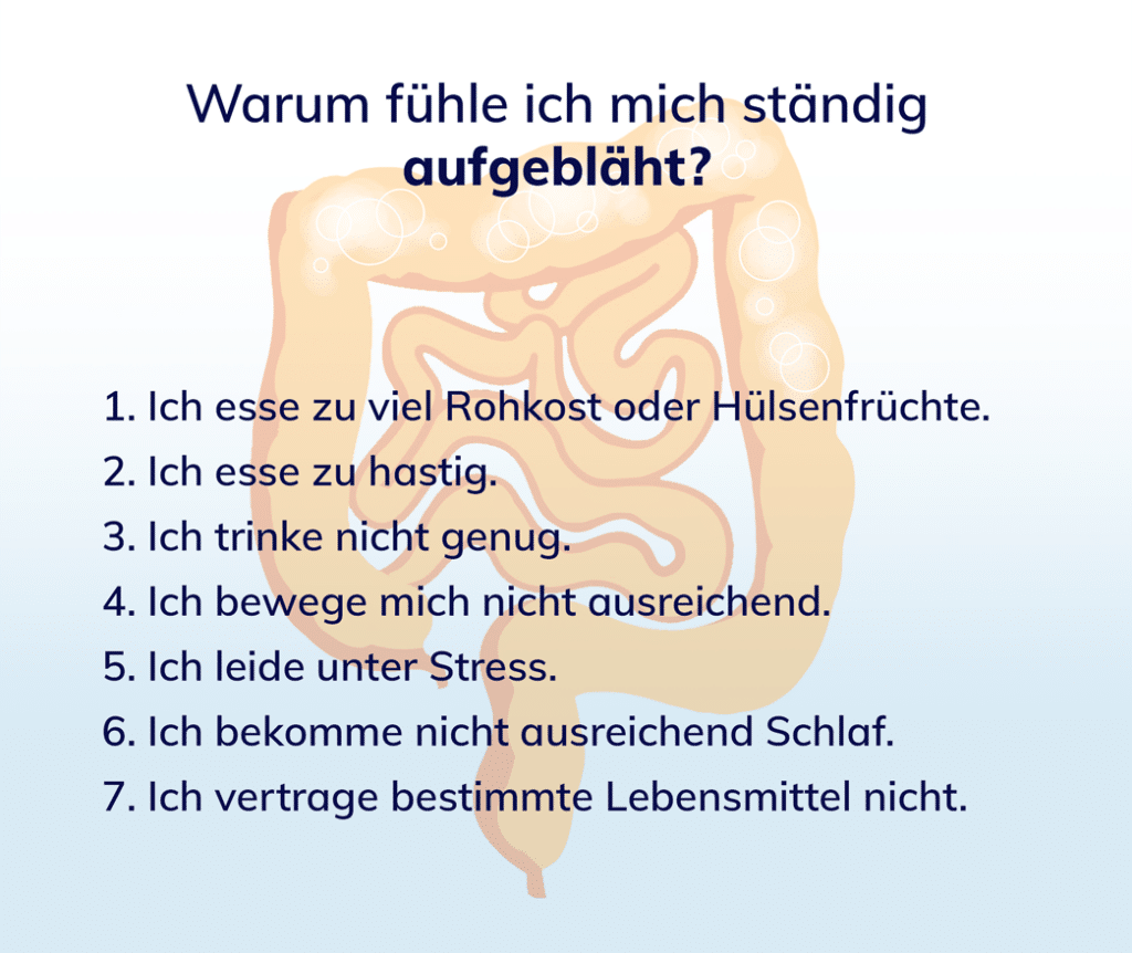 Frage nach Gründen für Blähbauch wird in 7 Punkten beantwortet von Heilpraktiker Markus Breitenberger aus München