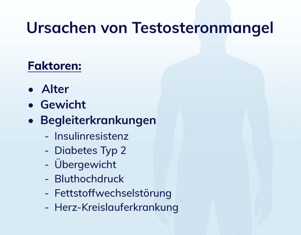 Übersicht über Ursachen von Testosteronmangel beim Mann von Heilpraktiker Markus Breitenberger aus München